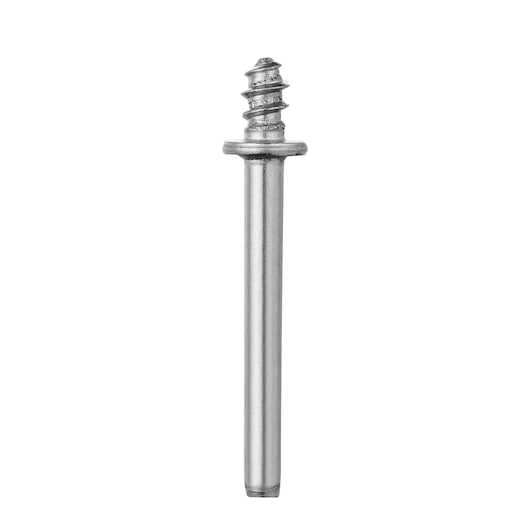BLACKDECKER BCRT8K35 silver screw pin photographed from the front on white background