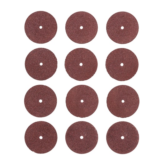 BLACKDECKER BCRT8K35 brown round sanding discs set, top view, product photography