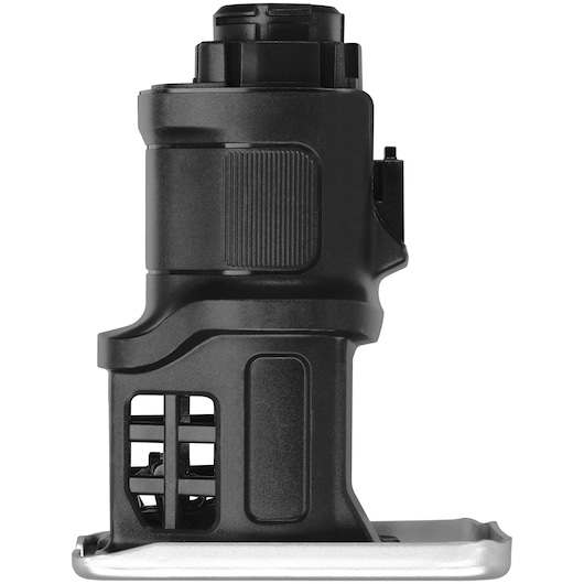 BLACKDECKER BDCMTJS jigsaw tool attachment, black, side angle, shown on white background.